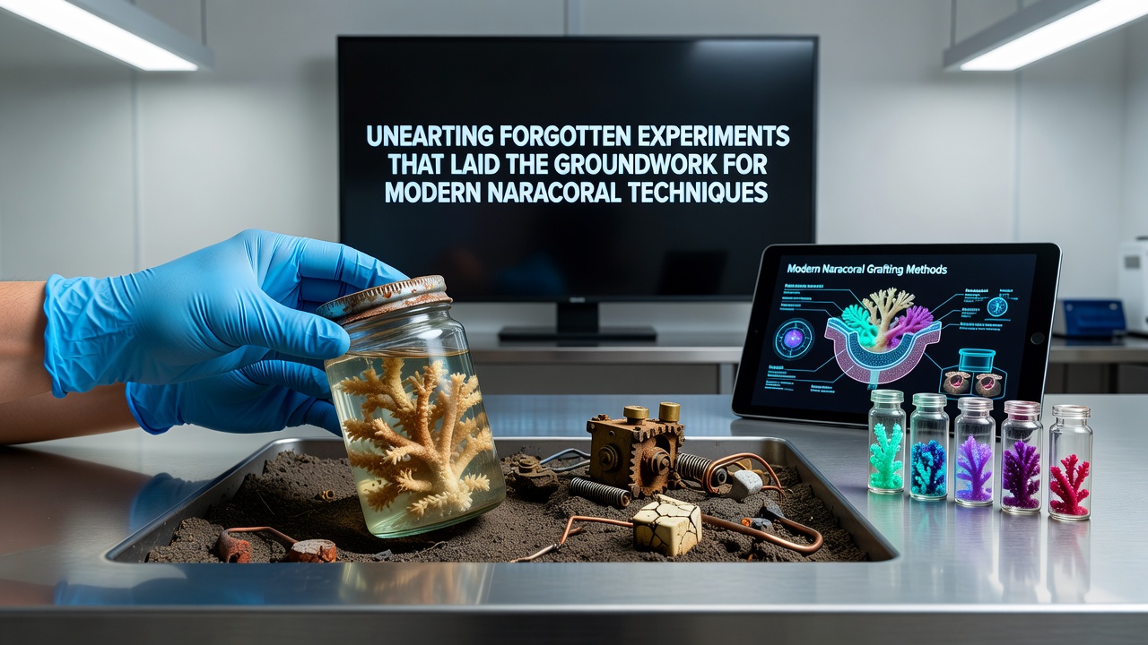 Historical laboratory setup from early naracoral experiments