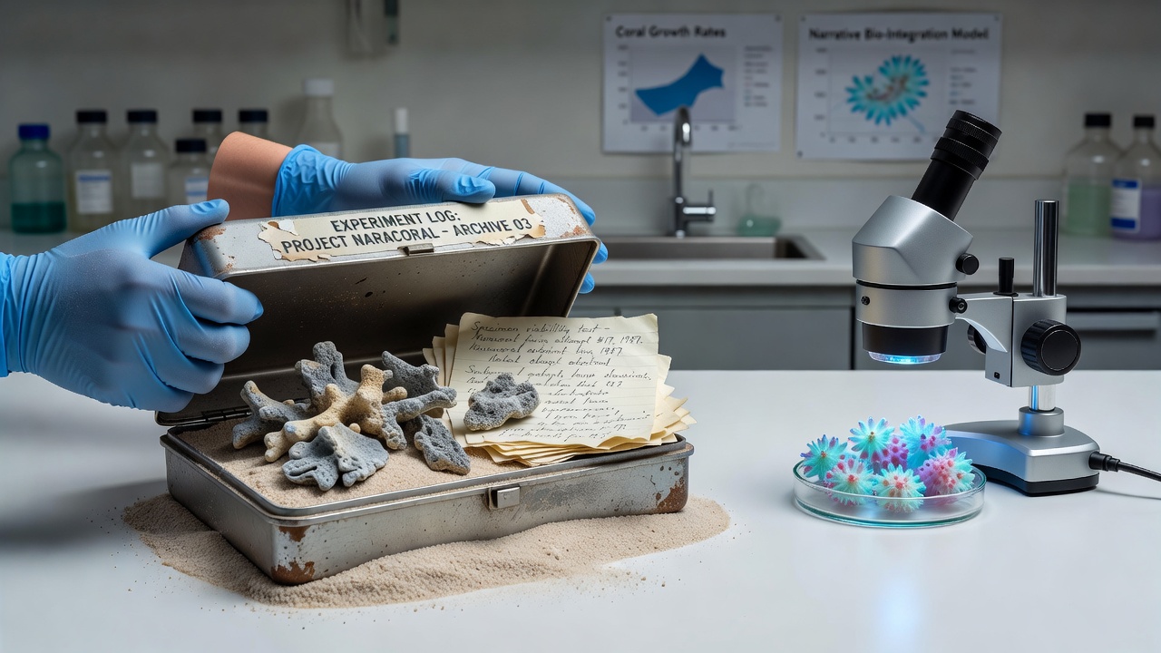 Mid-20th century equipment used in naracoral compound isolation